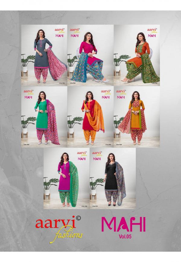 Aarvi Mahi Vol-5 Cotton Designer Readymade Collection